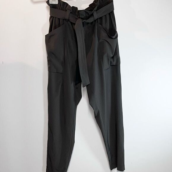 NWOT ATHLETA Skyline Paperbag Waisted Anke Pants Arbor Olive Sz Womens 0 Host - Picture 3 of 7